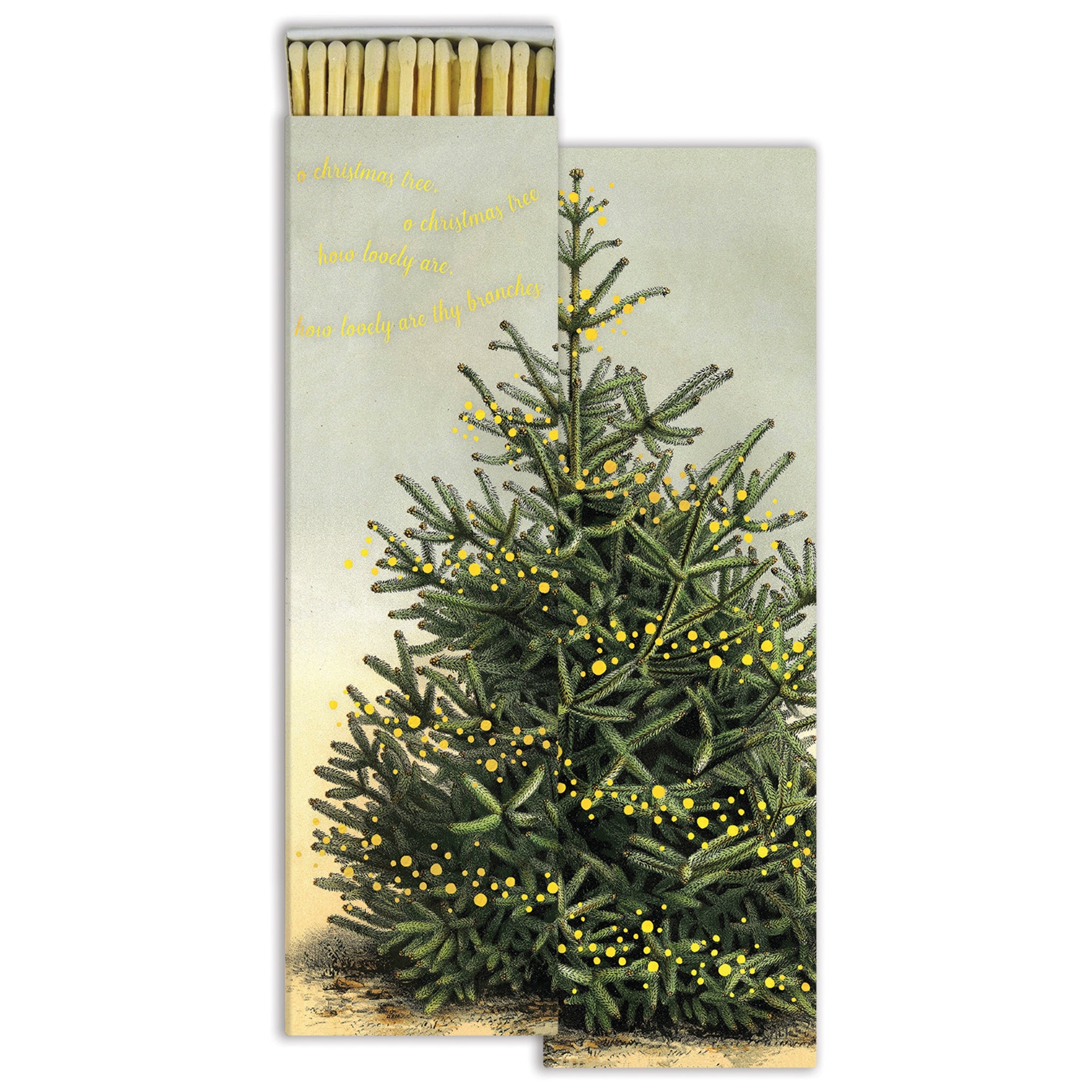 Long Matches - Oh, Christmas Tree - Gold Foil - CARLYLE AVENUE
