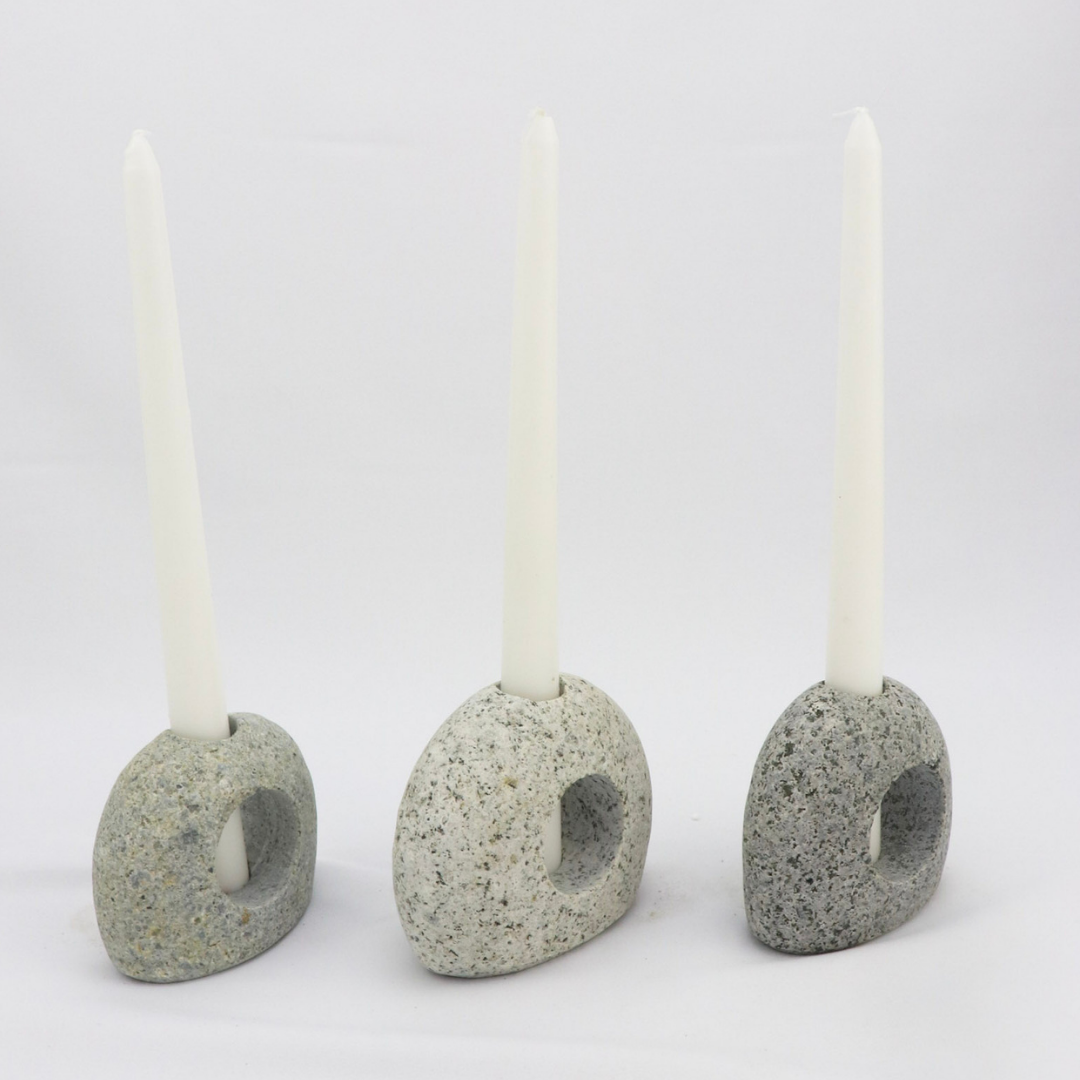 Silhouette Stone Candle Holder - Taper Holder by Carlyle Avenue