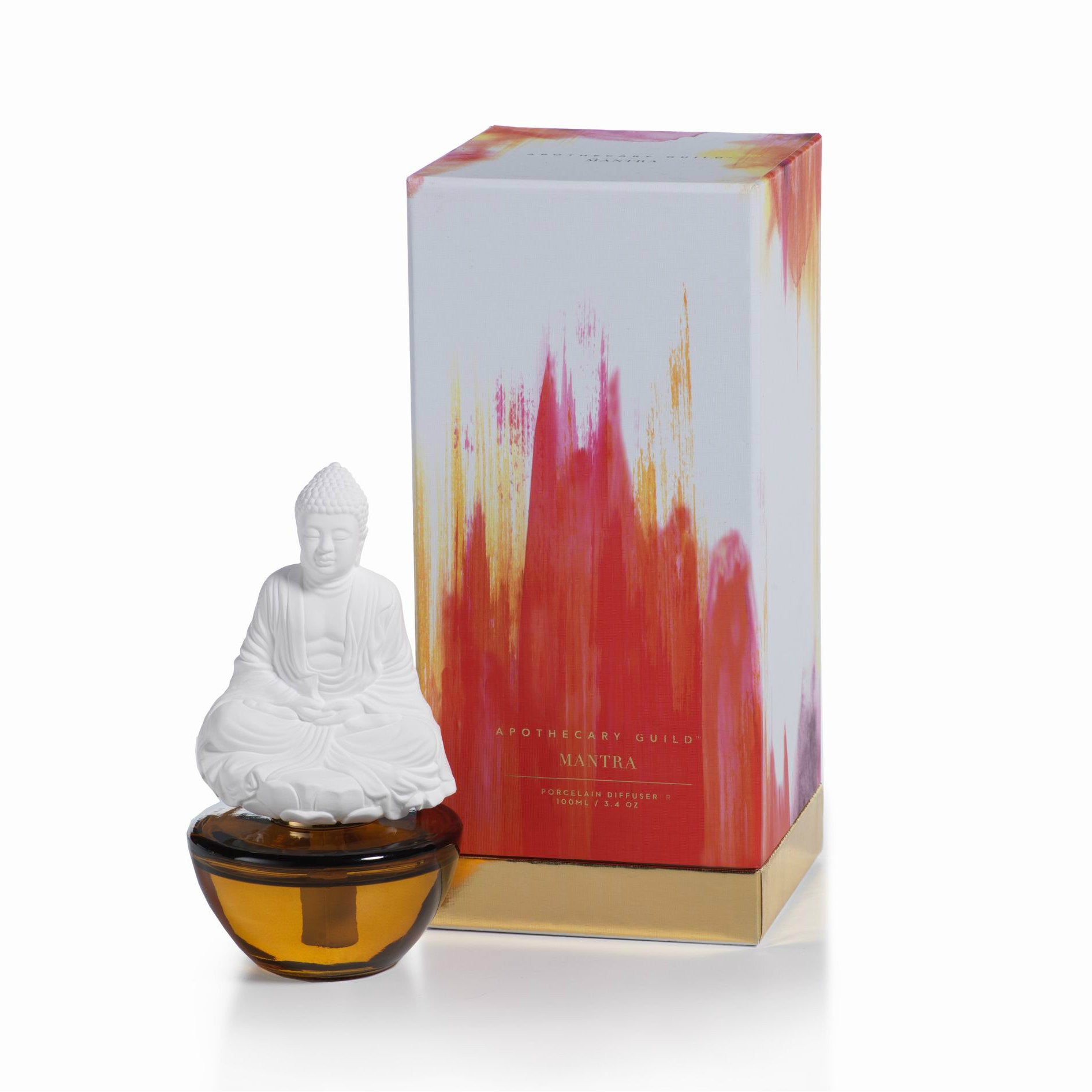 Apothecary Guild Mantra Buddha Porcelain Diffuser - Peppered Smoke - CARLYLE AVENUE
