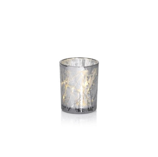 Silver Plated Branch Design LED Glass - CARLYLE AVENUE