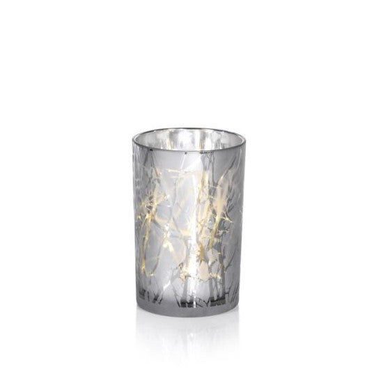 Silver Plated Branch Design LED Glass - Christmas Decor by Carlyle Avenue