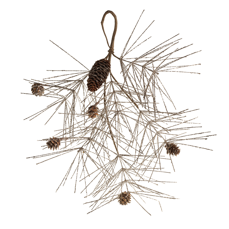 Champagne Spruce and Pinecone Pick - Seasonal & Holiday Decorations by Carlyle Avenue
