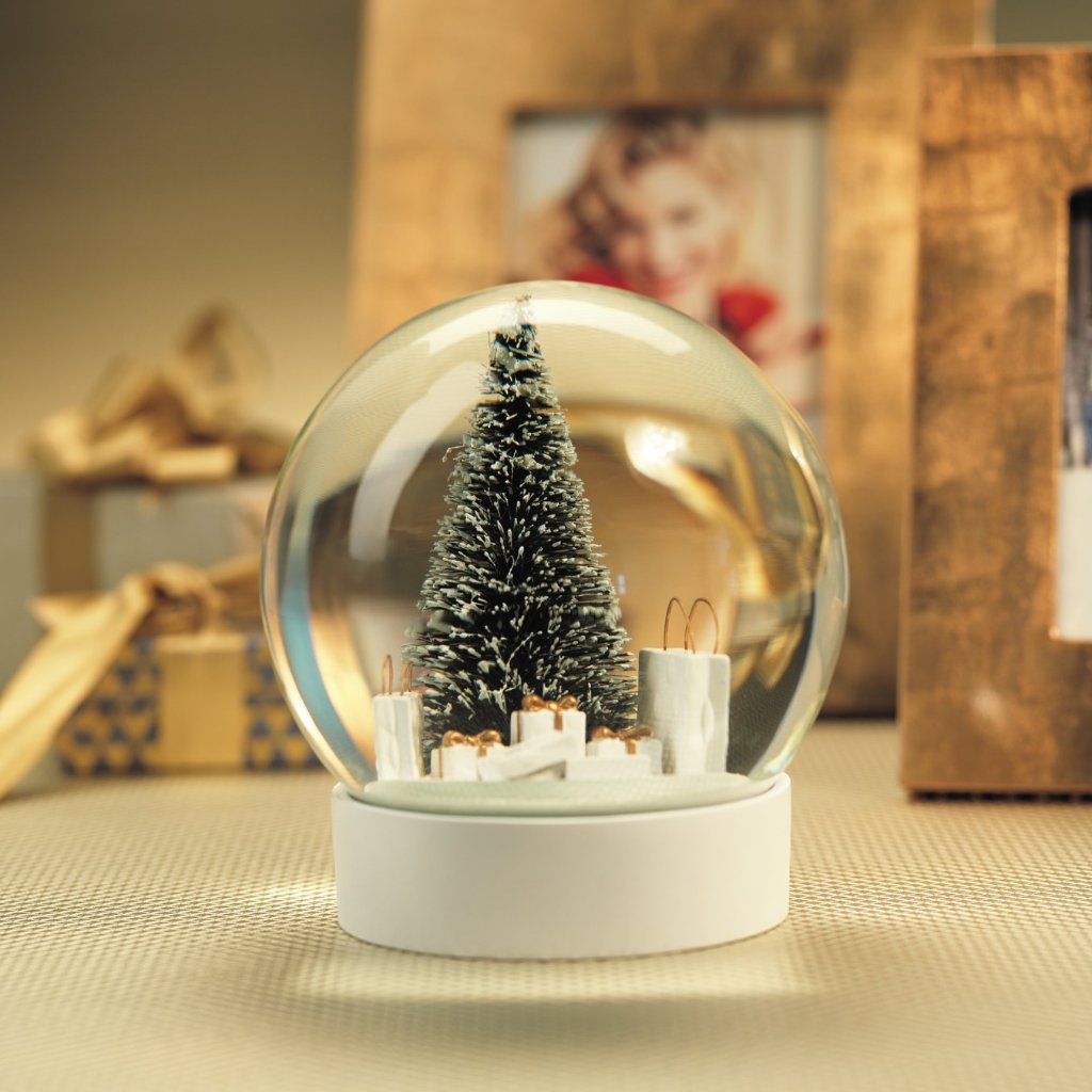 Snow Globe w/ Pine Needle Tree & Gift Bags - CARLYLE AVENUE