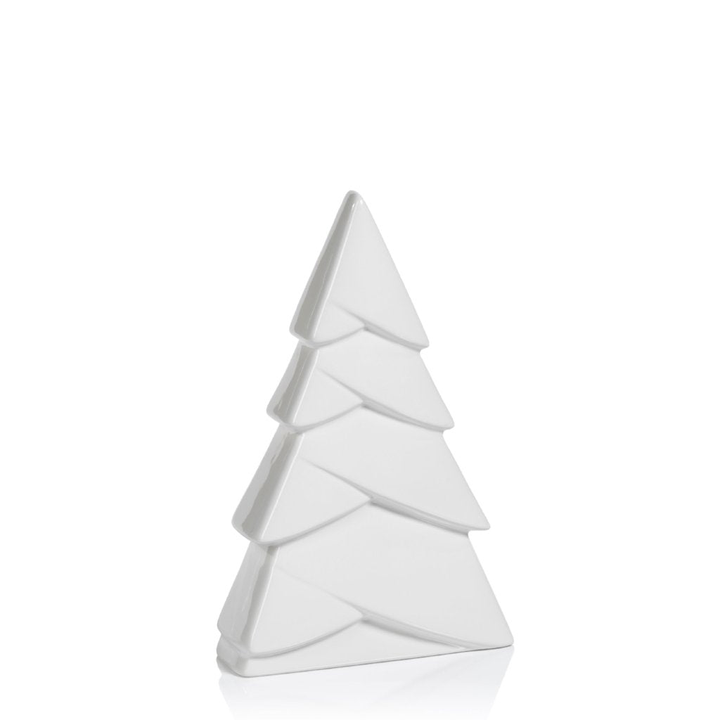White Ceramic Snow Tree - CARLYLE AVENUE
