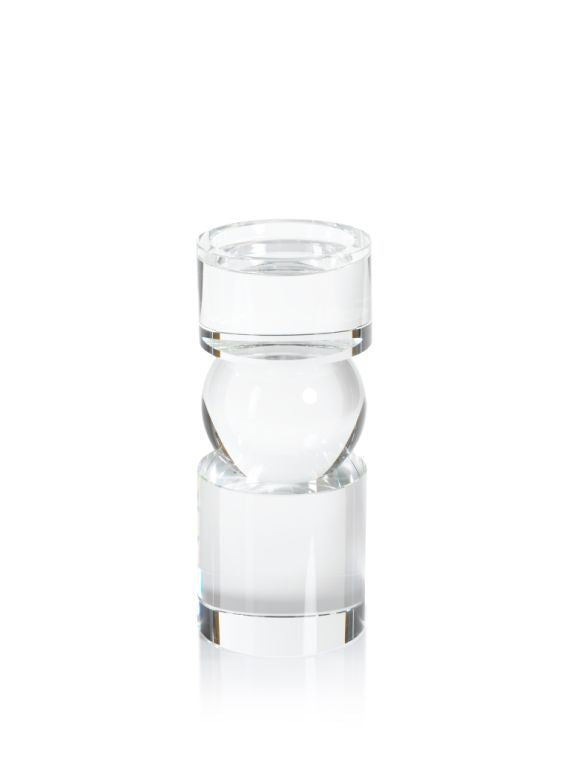 Rialto Clear Crystal Pillar Holder - Candle Holders by Carlyle Avenue