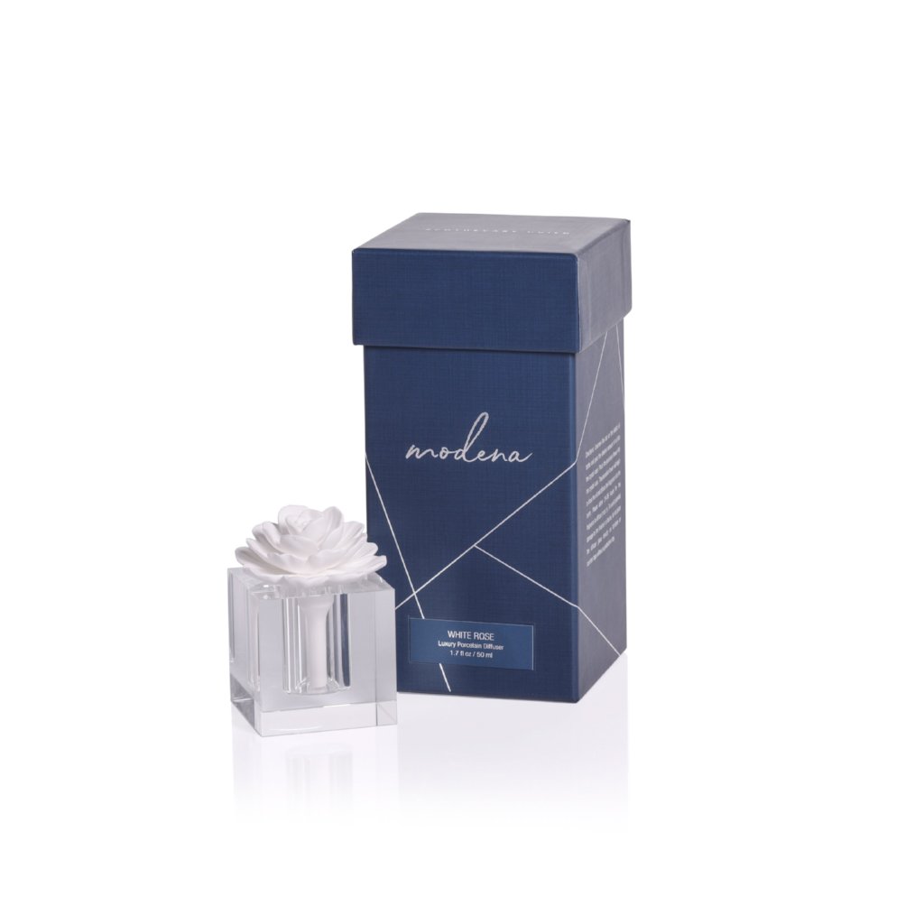 Modena Porcelain Flower Diffuser - Small - Diffusers by Carlyle Avenue