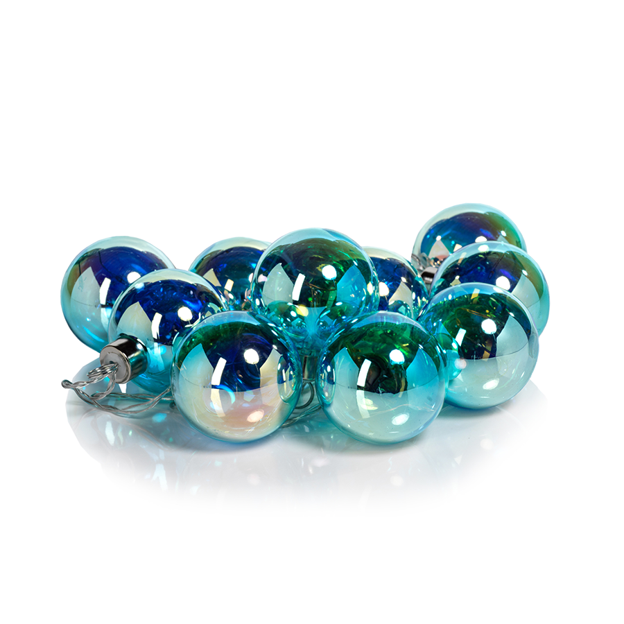 Set of 10 Rainbow LED String Lights in Box - Blue Rainbow - Christmas Decor by Carlyle Avenue