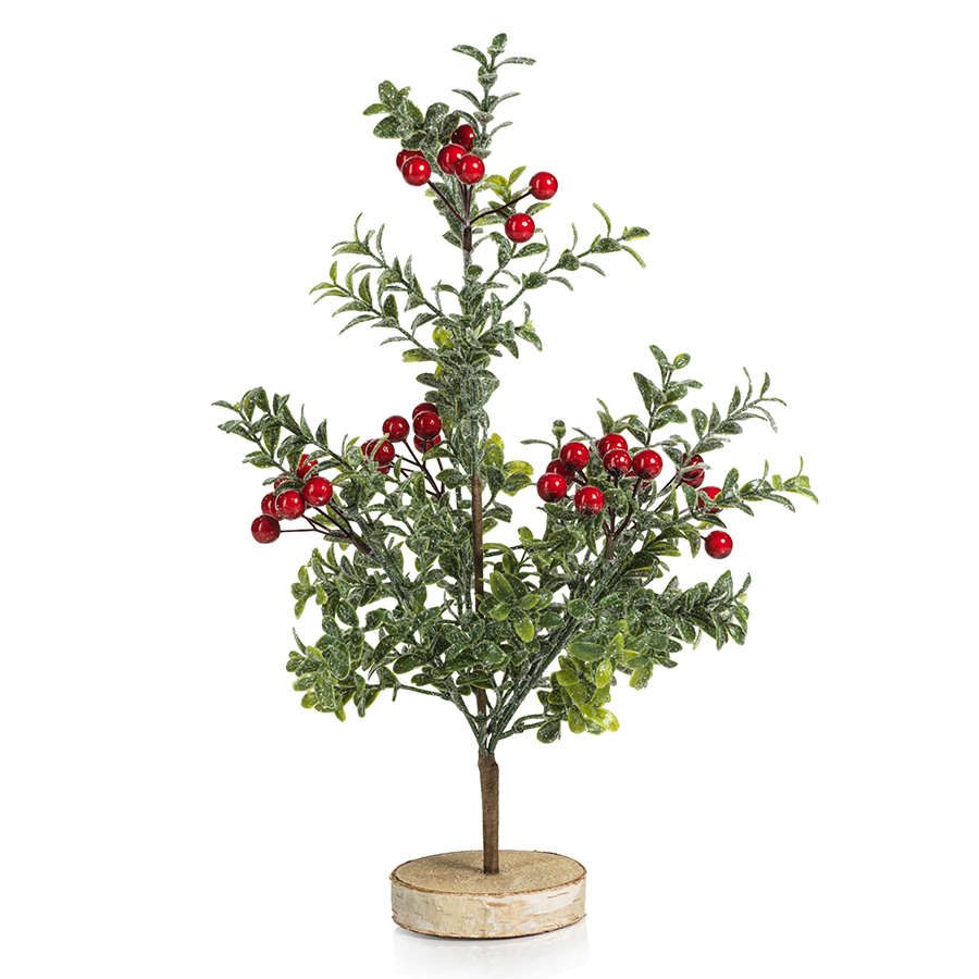 Tree with Red Holly Berries