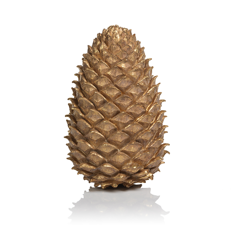 Golden Decorative Pine Cone - Christmas Decor by Carlyle Avenue