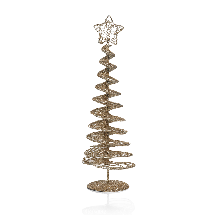 Swirl Wire Tree - Champagne - Christmas Trees by Carlyle Avenue