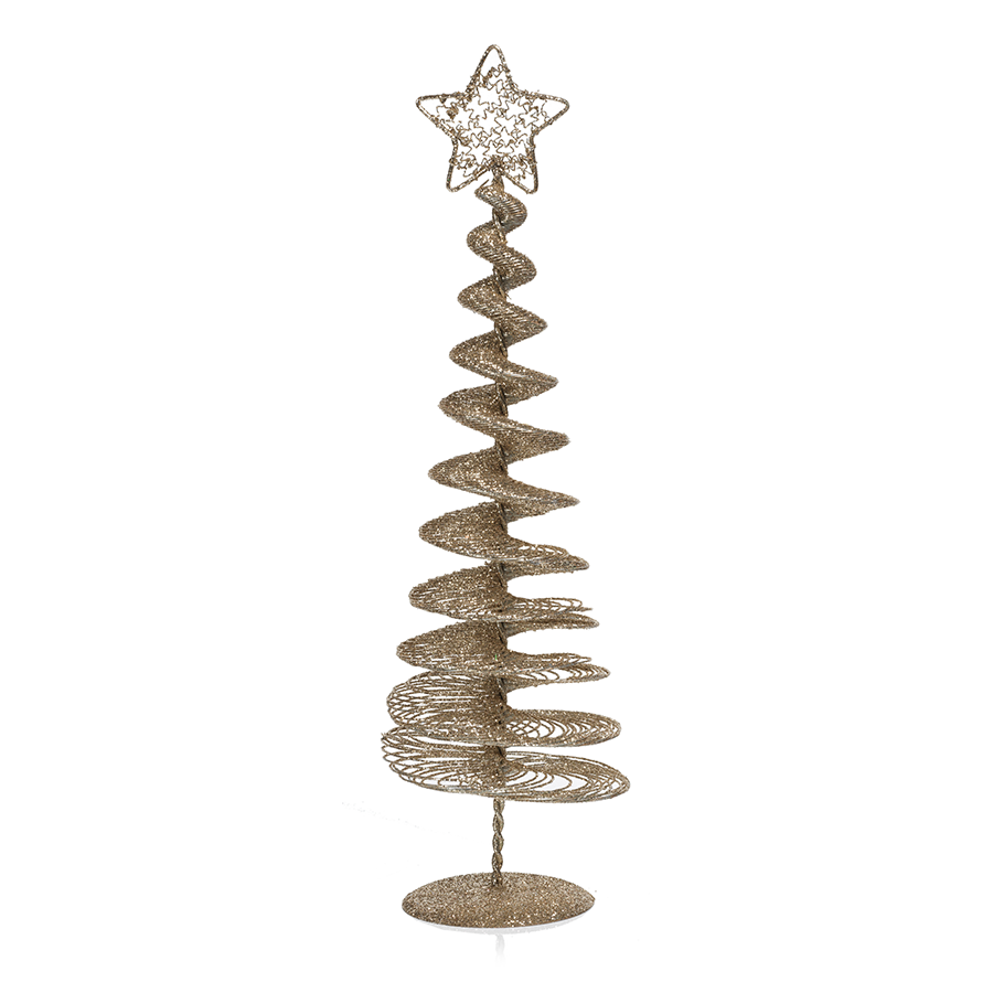 Swirl Wire Tree - Champagne - Christmas Trees by Carlyle Avenue