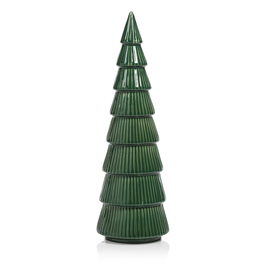 Ceramic Holiday Tree - Glazed Winter Green - Christmas Decor by Carlyle Avenue