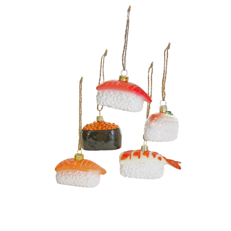 Set of 5 Assorted Sushi Ornaments