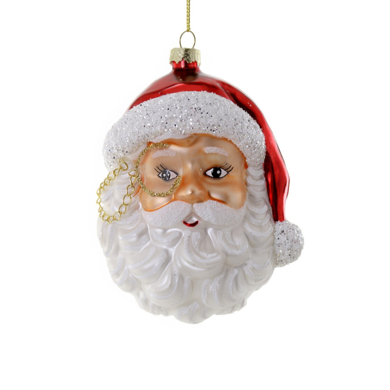 Santa w/Monocle Ornament