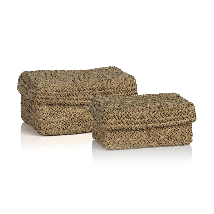 Barletta Woven Storage Boxes - 2 Assorted - Baskets by Carlyle Avenue