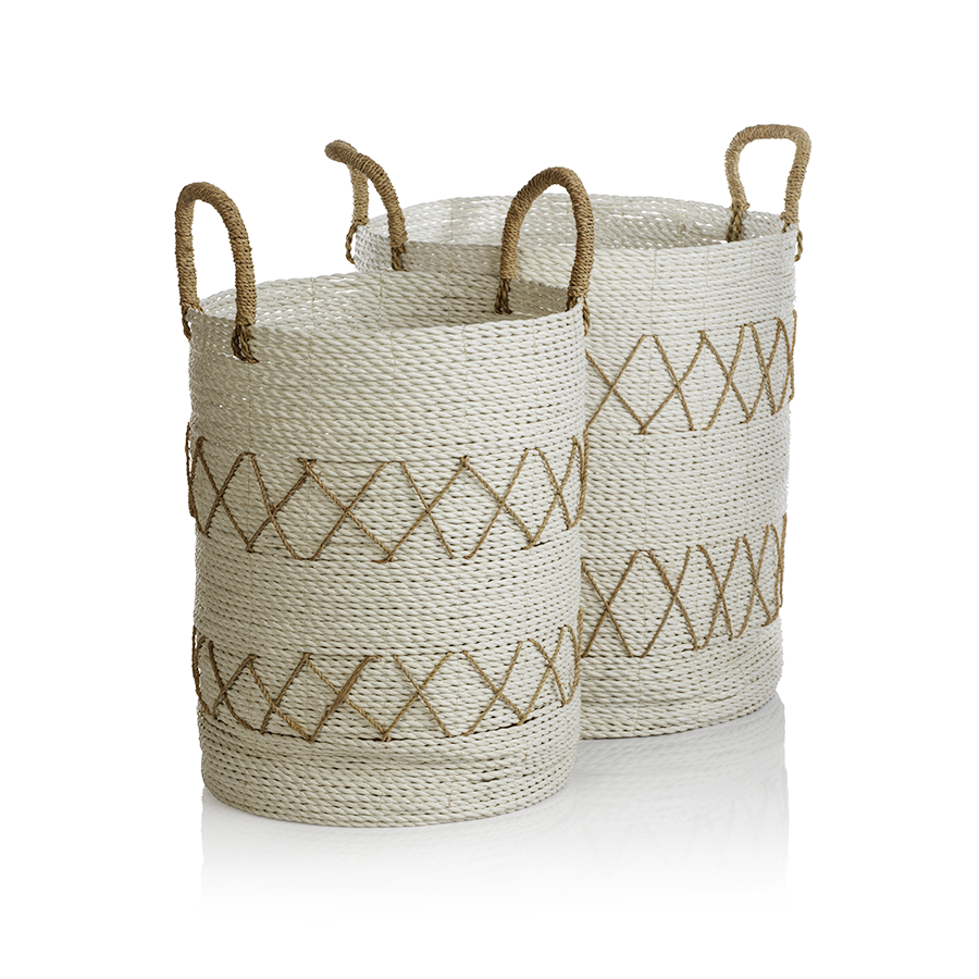 Salento Agel Baskets - Set of 2 Assorted - Baskets by Carlyle Avenue