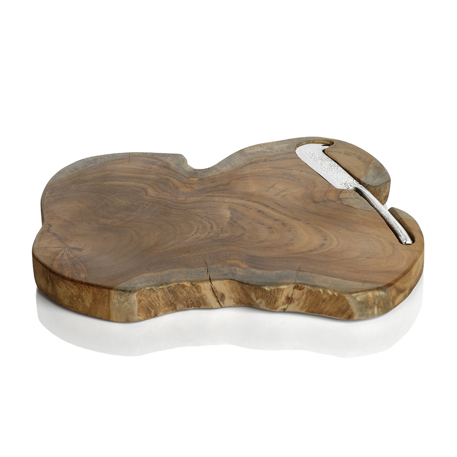 Bali Teak Root Serving Board with Knife - Tray by Carlyle Avenue