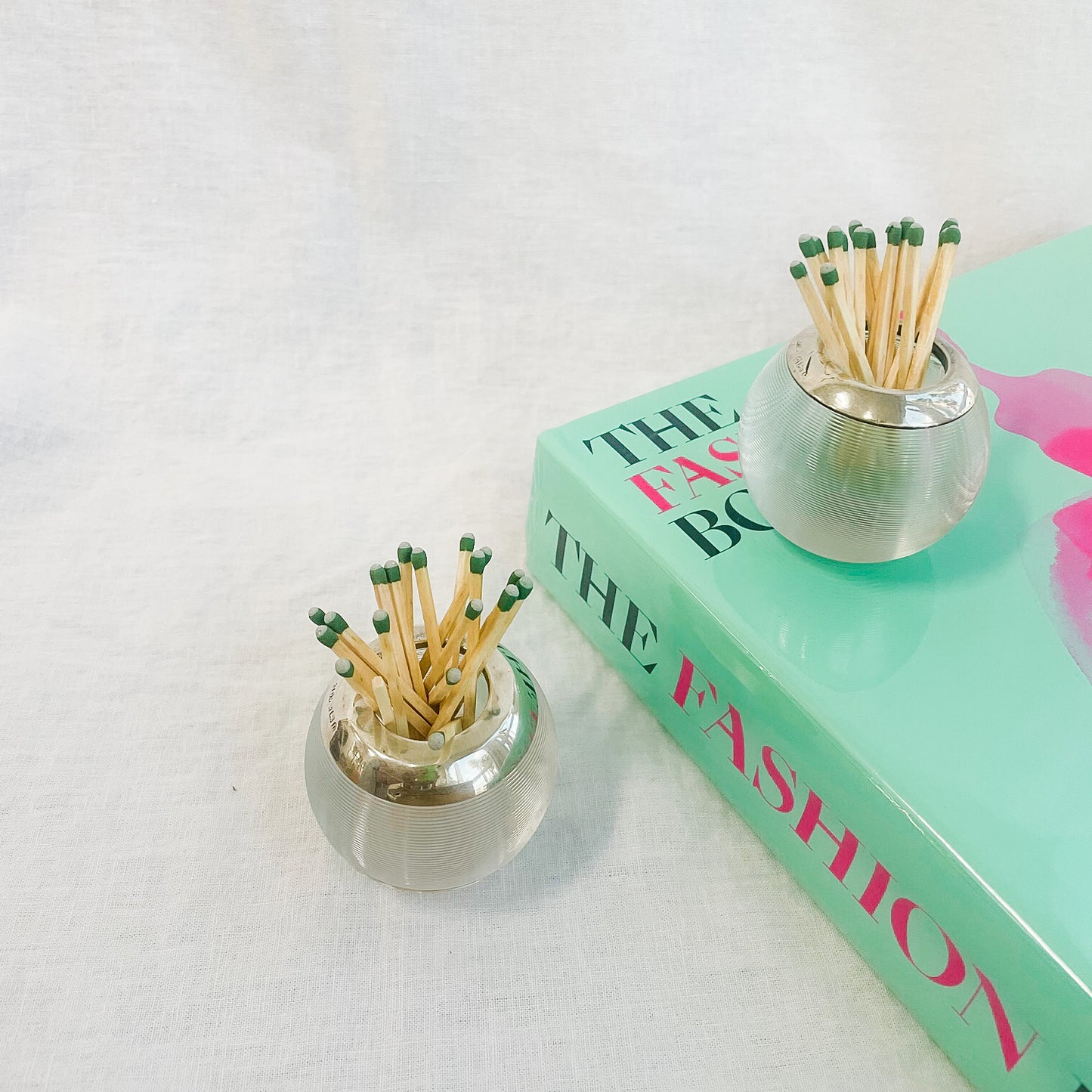 Vintage English Sterling Silver & Glass Match Striker - Matches by Carlyle Avenue