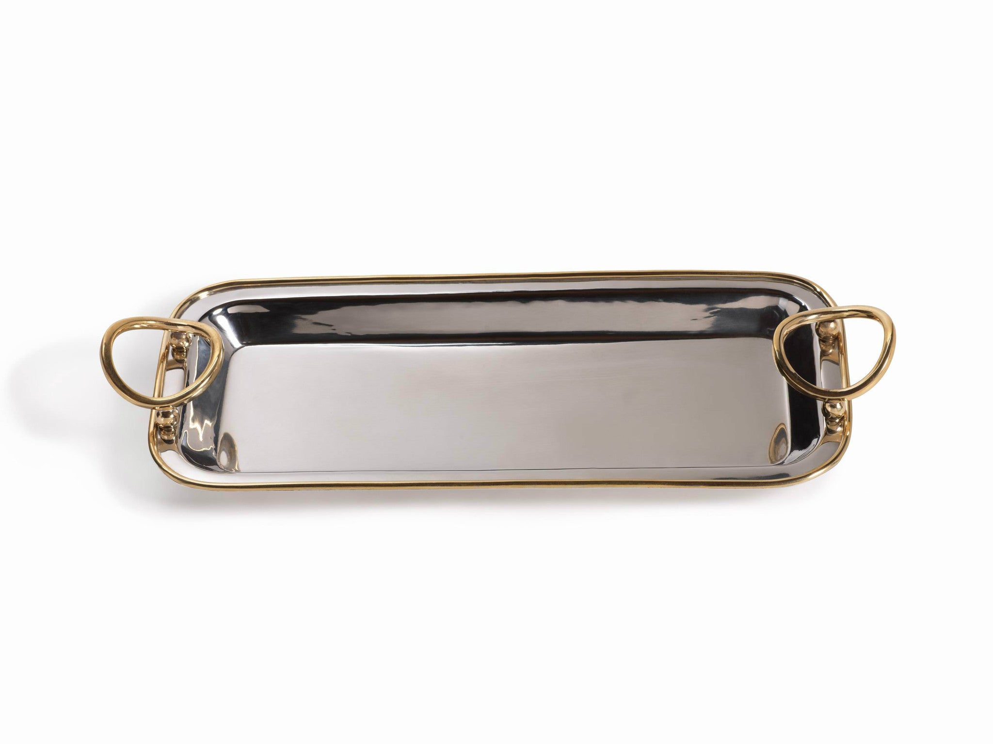Polished Nickel & Gold Precious Long Trays - CARLYLE AVENUE