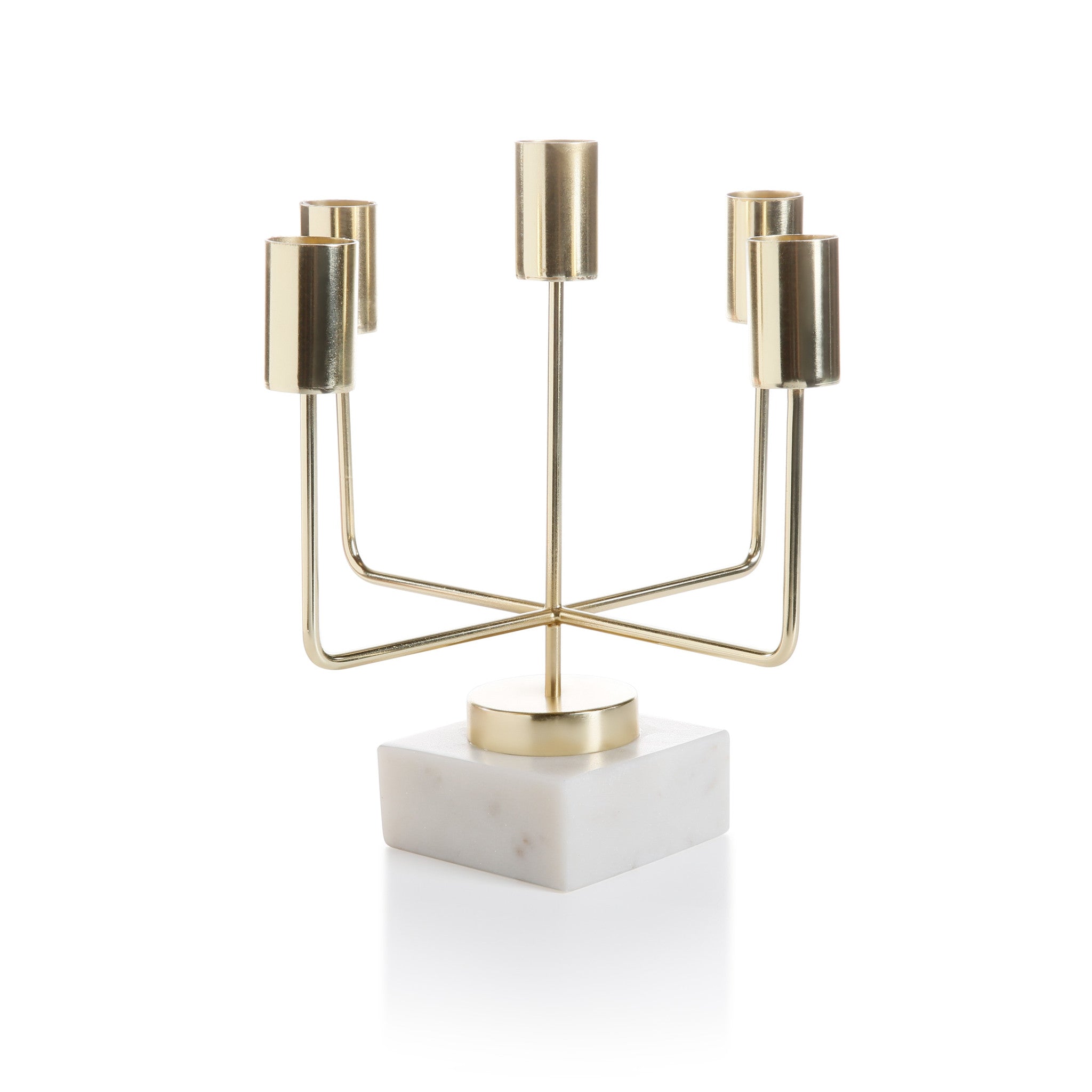Celine Five Tier Brass and Marble Taper Holder - CARLYLE AVENUE