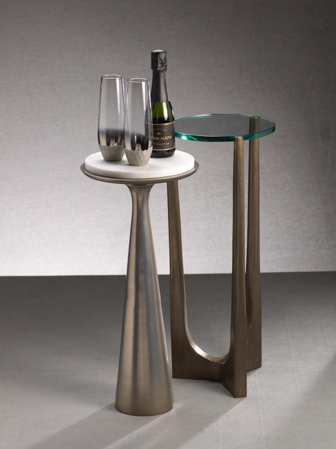 Cortina Drink Table w/Glass Top - CARLYLE AVENUE