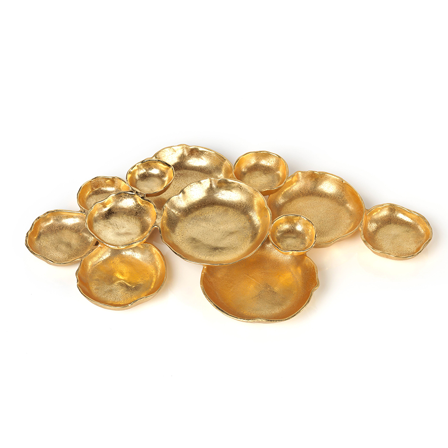 Cluster of Twelve Gold Serving Bowls - Bowls by Carlyle Avenue