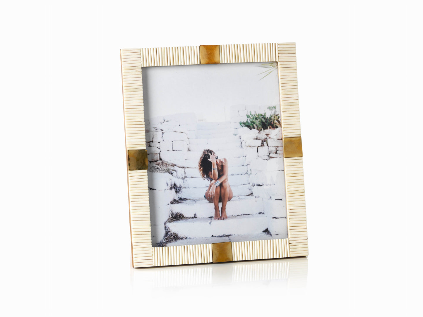 Maha Bone w/ Brass Trim Photo Frame - Picture Frames by Carlyle Avenue