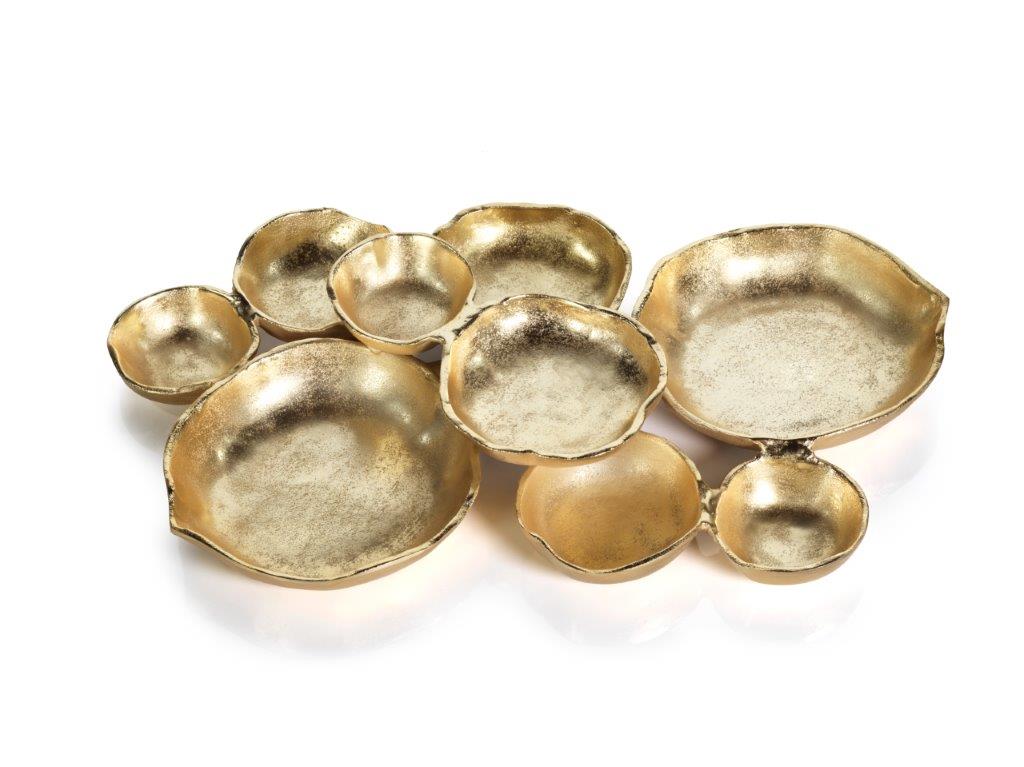 Cluster of Nine Serving Bowls - Gold - CARLYLE AVENUE