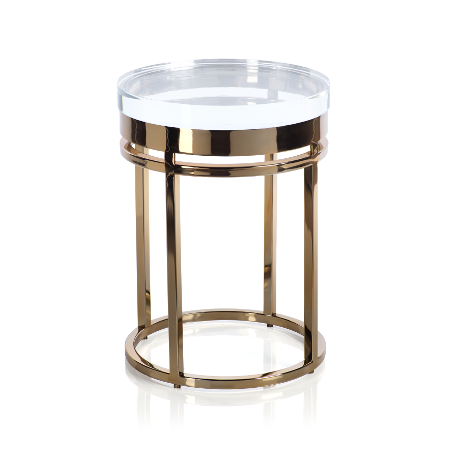 The Langham Side Table - Polished Gold - Furniture by Carlyle Avenue