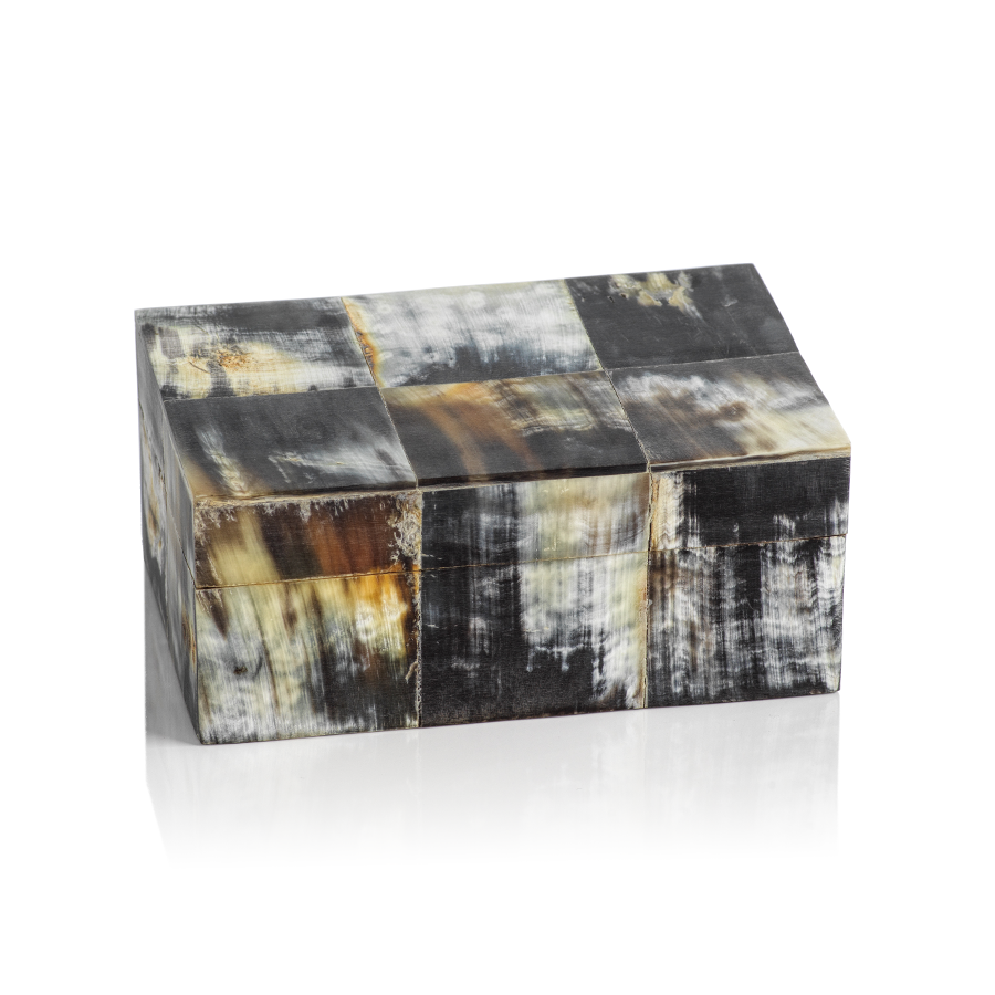 Black Horn Inlaid Box - Decorative Accessories by Carlyle Avenue
