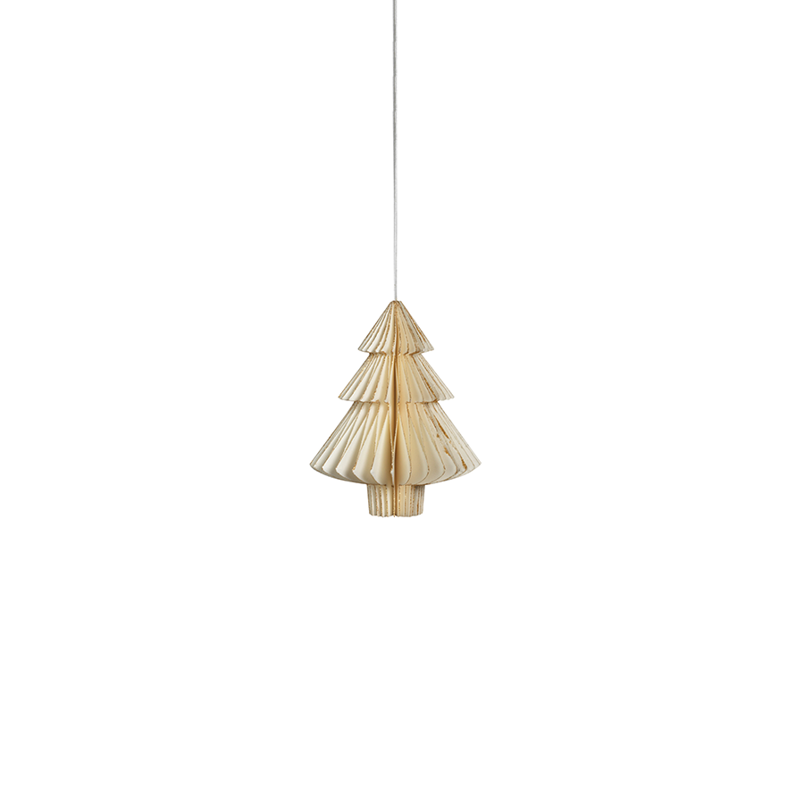 Wish Paper Decorative Ornaments - Ivory w/Gold Glitter
