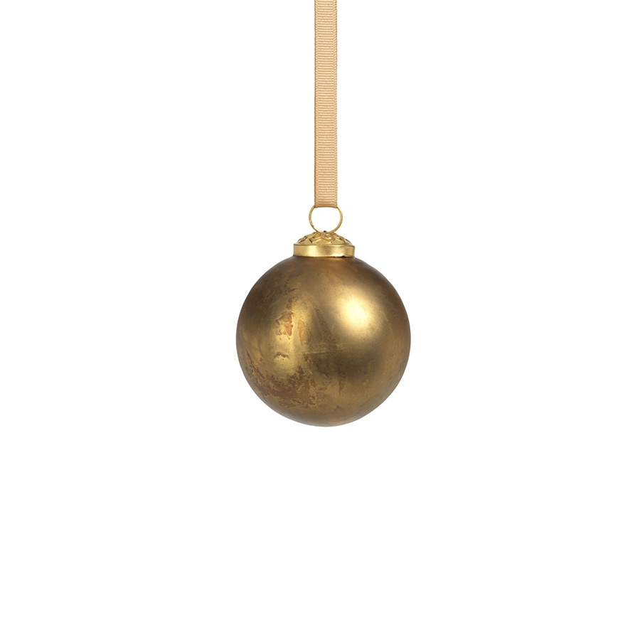 Rustic Metallic Ornament - Gold
