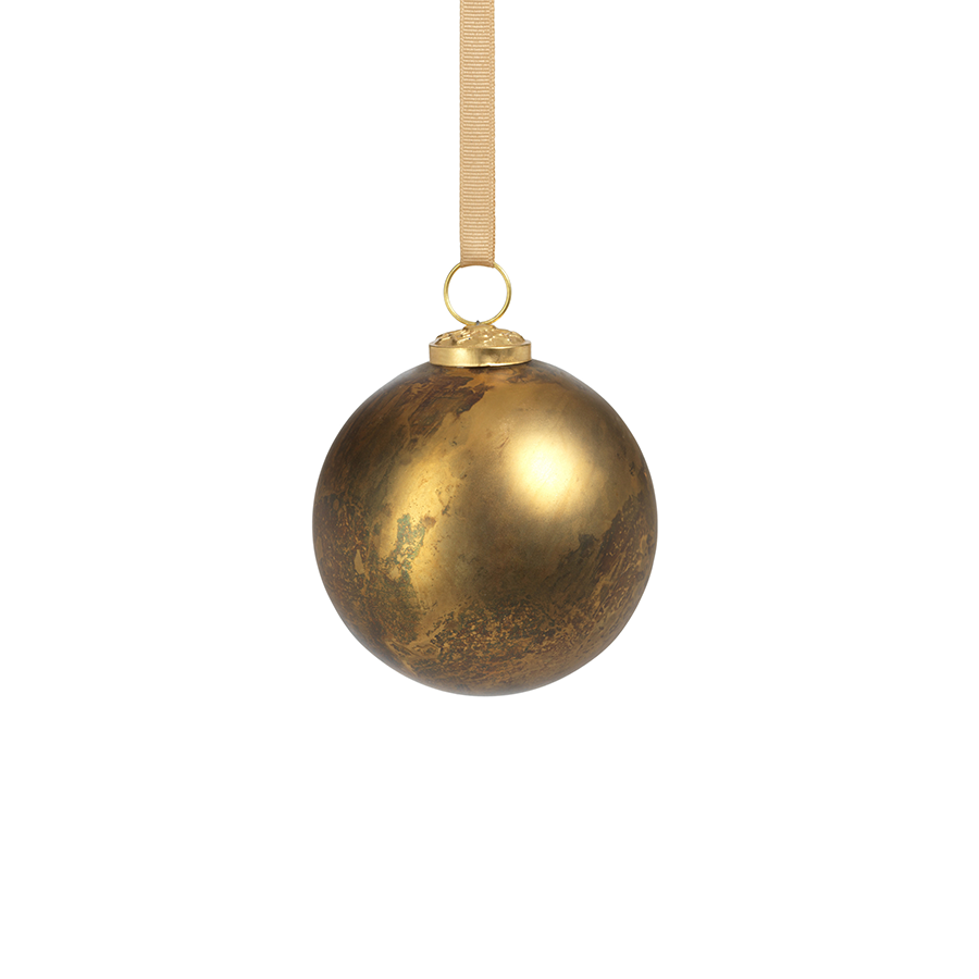 Rustic Metallic Ornament - Gold