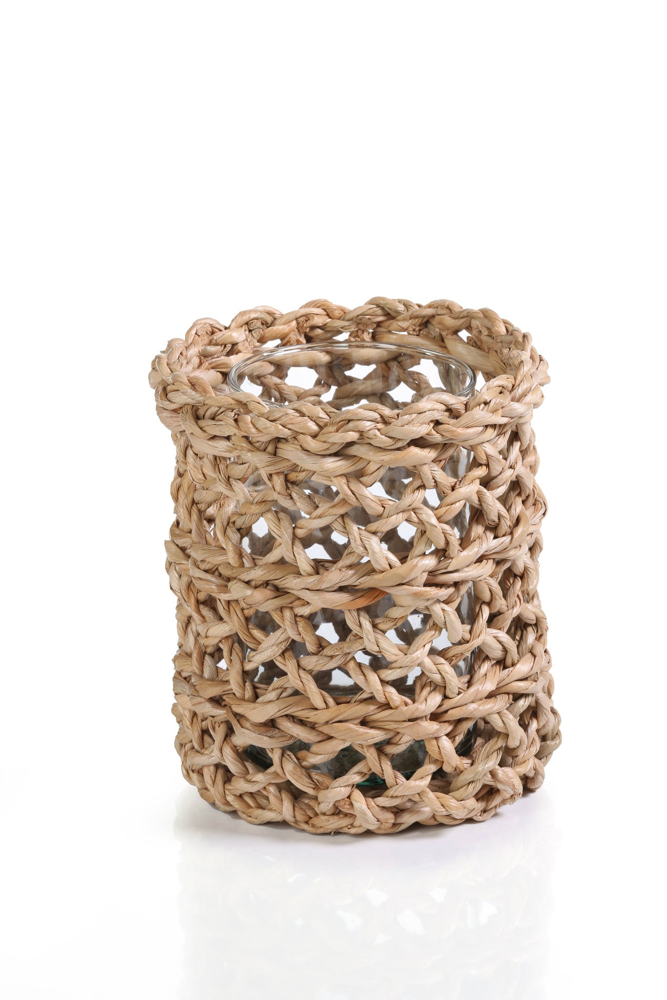 Seagrass Open Weave Hurricane - Candle Holders by Carlyle Avenue