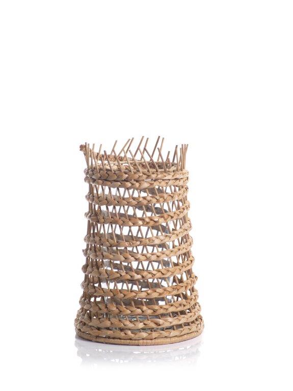 Puglia Seagrass Braided Hurricane - Lantern by Carlyle Avenue