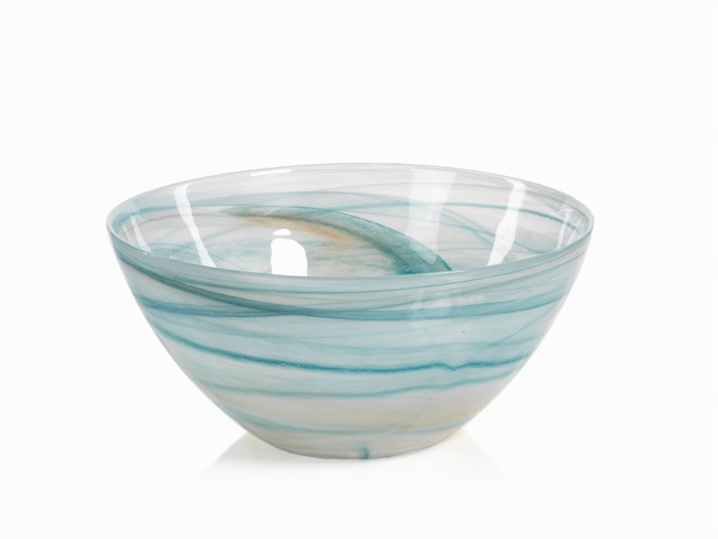 Lagoon Alabaster Glass Bowl - CARLYLE AVENUE