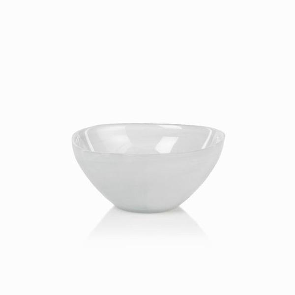 Monte Carlo Alabaster Glass Bowl - White - CARLYLE AVENUE