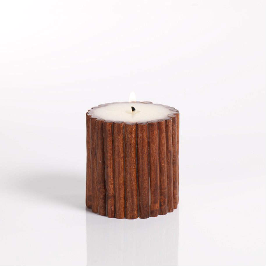 Cinnamon Stick Scented Pillar Candle - Candles by Carlyle Avenue