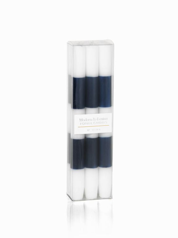 Modern & Festive Blue Formal Taper Candles - Box of 6 - Candles by Carlyle Avenue
