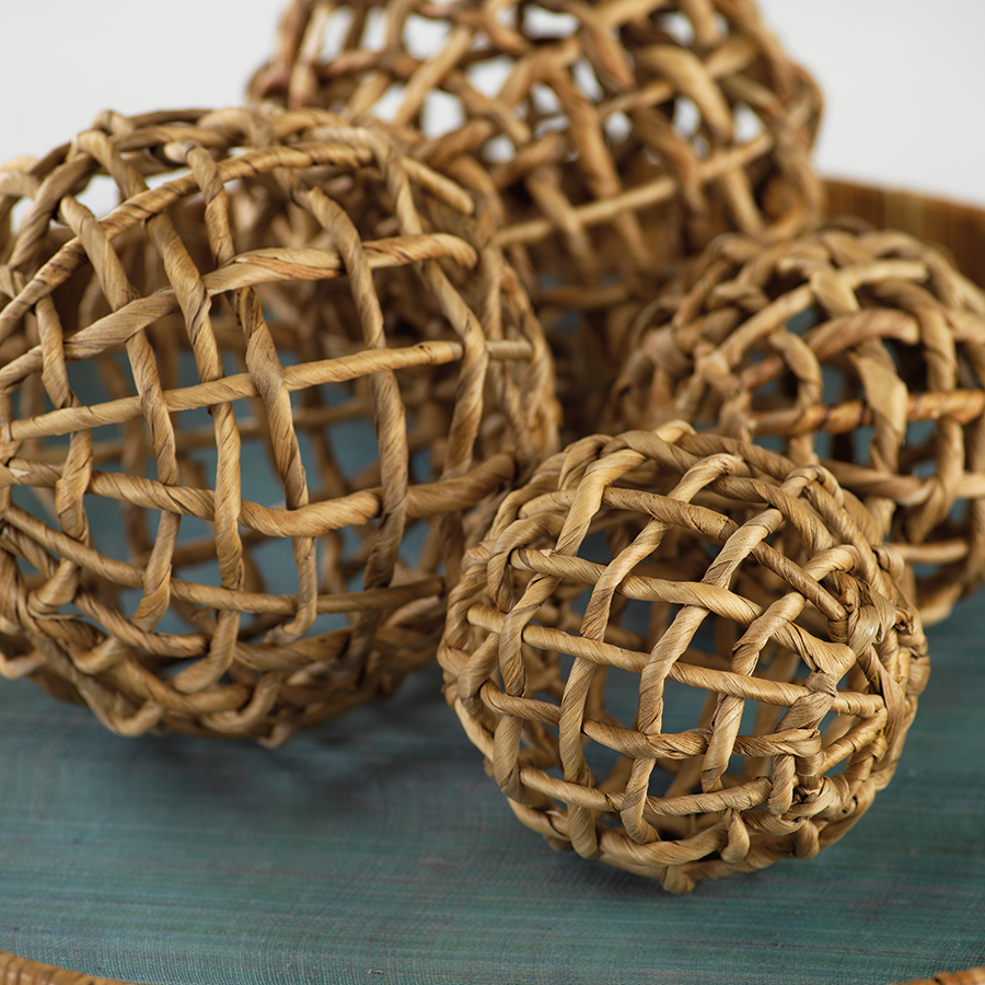 Water Hyacinth Twisted Fill Ball - Decorative Accessories by Carlyle Avenue