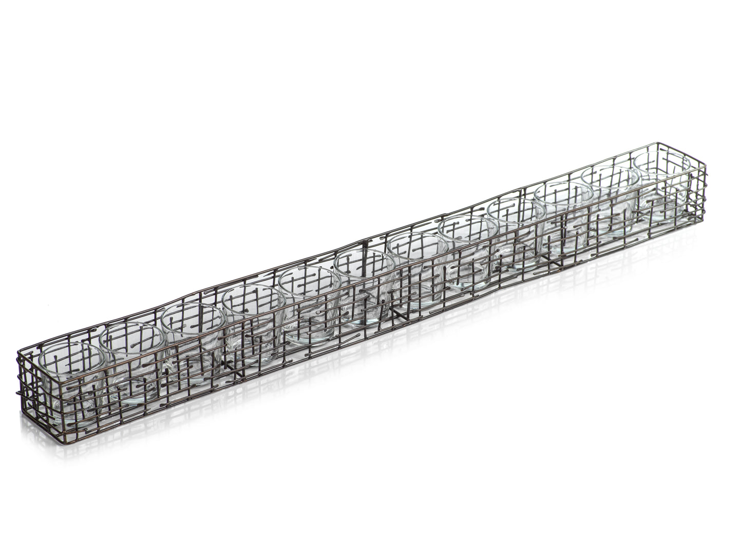 Dakar Metal 12 Glass Candle Holder - Candle Holders by Carlyle Avenue