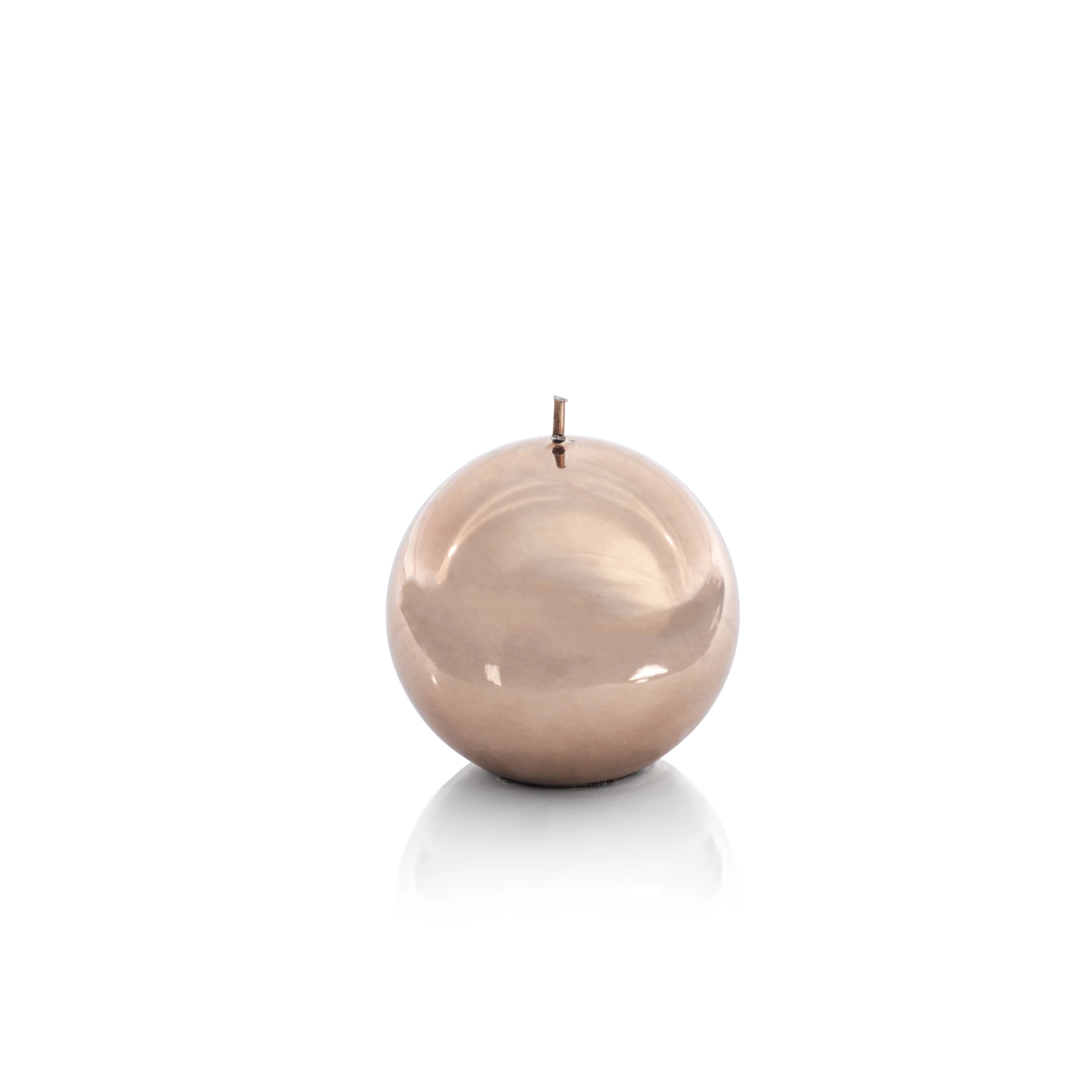 Shiny Metallic Ball Candle - Gold Bronze - CARLYLE AVENUE