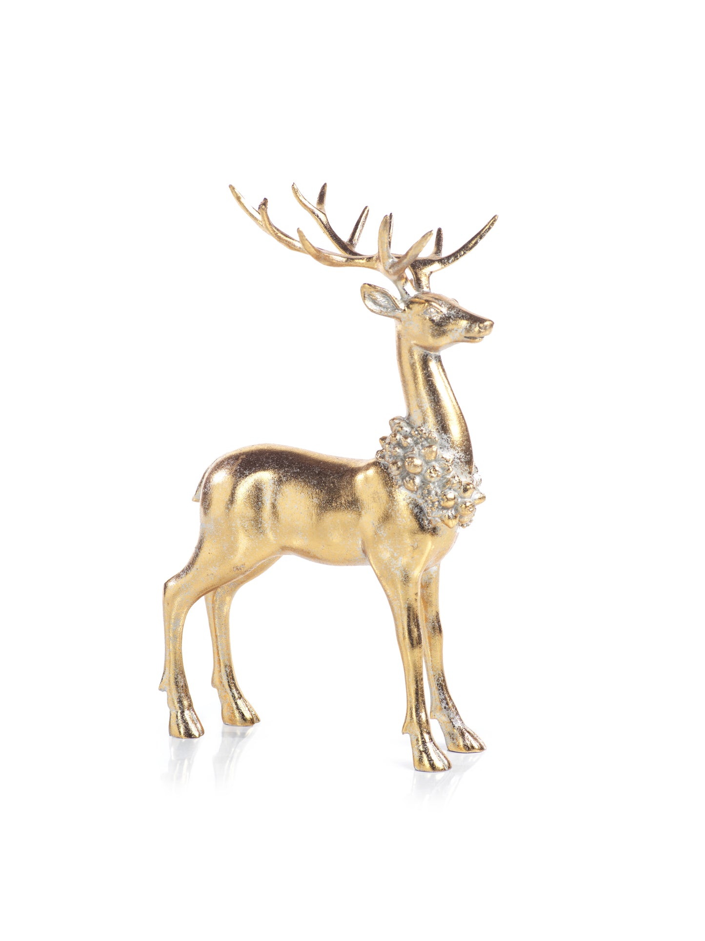 Large Deer with Ornamental Wreath - Christmas Decor by Carlyle Avenue