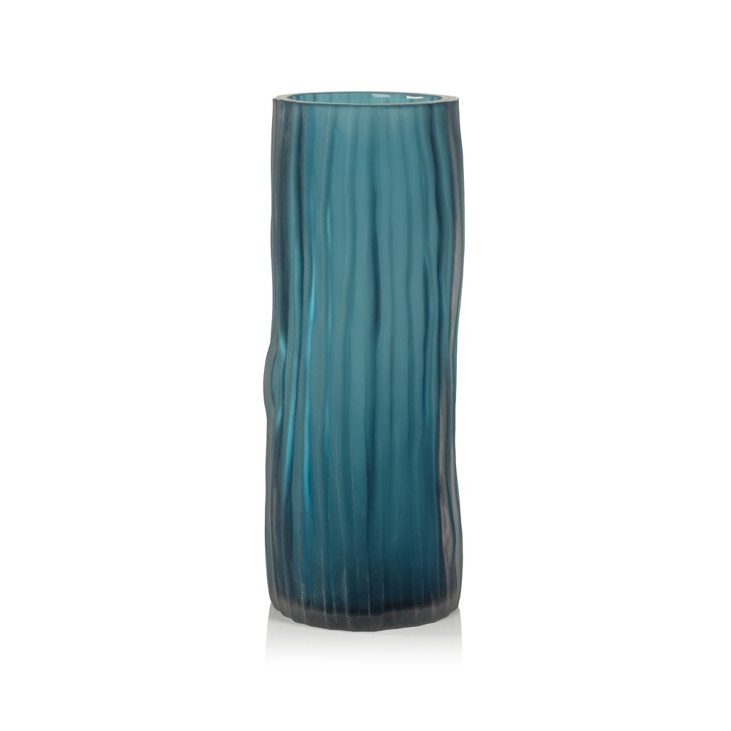 Indigo Powder Glass Vases - Blue - Vases by Carlyle Avenue