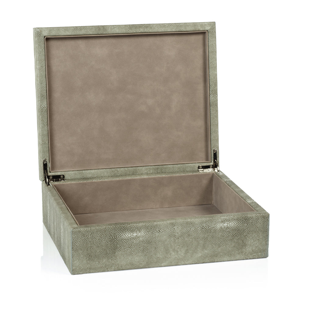 Moorea Shagreen Leather Box - Decorative Accessories by Carlyle Avenue