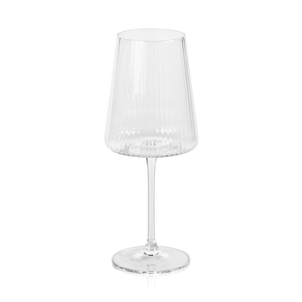 Fluted Textured Wine Glass - Set of 4 - Drinkware by Carlyle Avenue