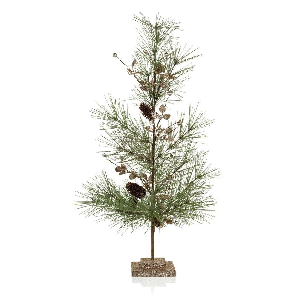 Needle Pine Tree with Small Pine Cones - Seasonal & Holiday Decorations by Carlyle Avenue
