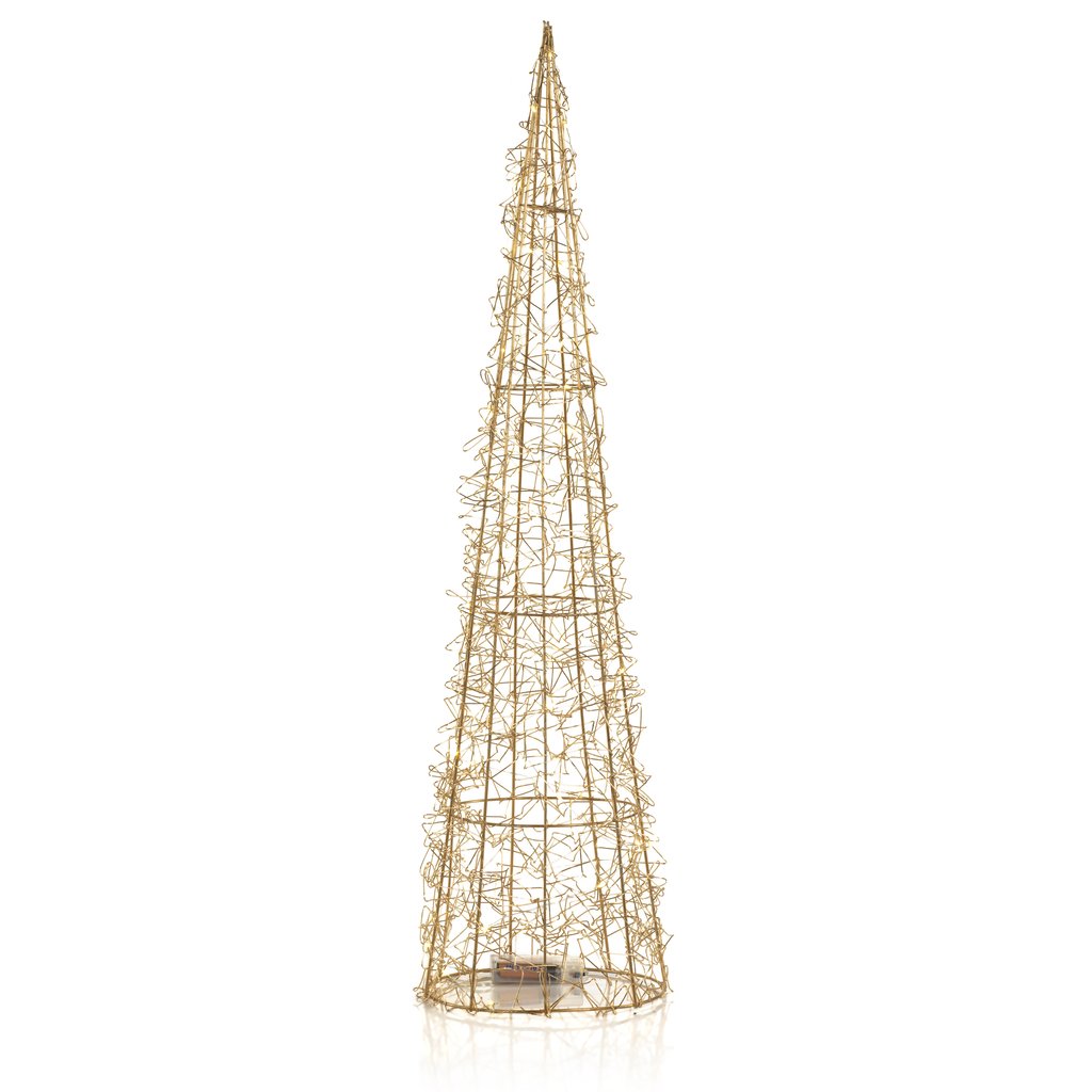Gold Holiday Wire LED Tree - Christmas Trees by Carlyle Avenue