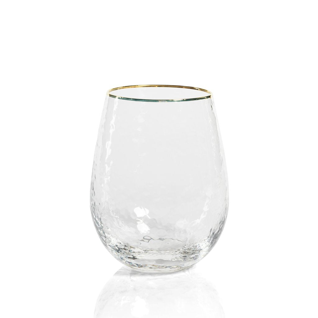 Negroni Hammered Stemless Glass - Set of 4 - Glassware by Carlyle Avenue
