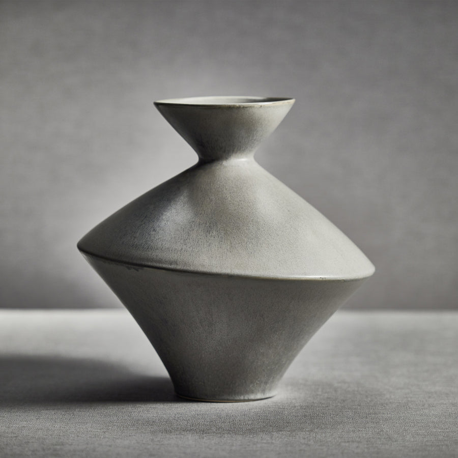 Bergen Grey Stoneware Vase